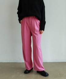 シンプルストレートカラータックパンツ