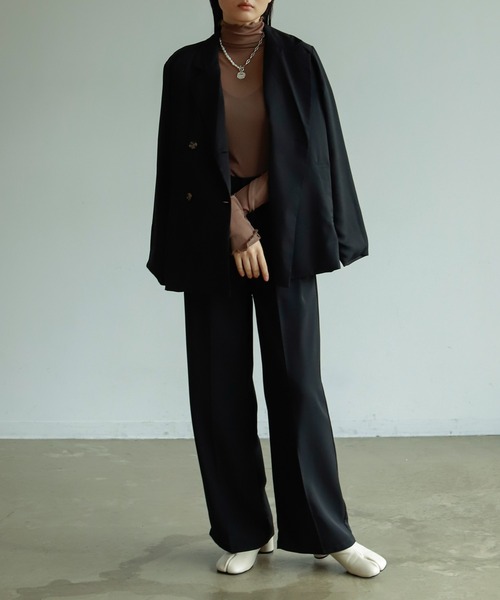 Birthday room（バースデイルーム）の「シンプルストレートカラータックパンツ（スラックス・レディース・レッド/ピンク/オレンジ/グリーン/ライトグリーン/ブラック/ブラウン/ブルーグリーン・S/M/L）」の12枚目の写真