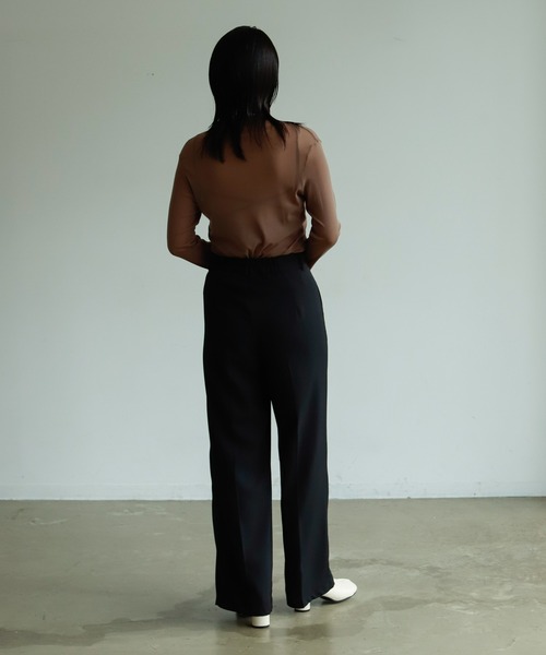 Birthday room（バースデイルーム）の「シンプルストレートカラータックパンツ（スラックス・レディース・レッド/ピンク/オレンジ/グリーン/ライトグリーン/ブラック/ブラウン/ブルーグリーン・S/M/L）」の16枚目の写真