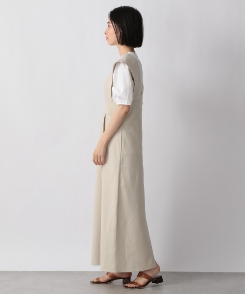 LOWRYS FARM(ローリーズファーム)の「Vネックジャンスカ 948502(ジャンパースカート・レディース・ブラック/ダークブラウン/アイボリー・FREE)」の18枚目の写真