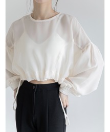 amel | ドローストリングスシアーブラウス(シャツ/ブラウス)