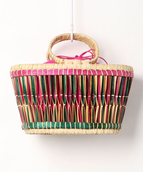 EleSac(エルサック)の「『Ele'Sac』BELLOWS BASCKET(かごバッグ・レディース・イエロー/グリーン・FREE)」の1枚目の写真