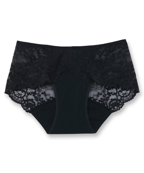 comfits(コンフィッツ)の「comfits -lace-吸水サニタリーショーツ「コンフィッツ」lace(ショーツ・レディース・ブラック・LL/3L/S/M/L)」の8枚目の写真
