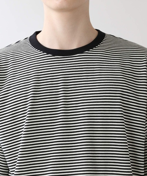 RAGEBLUE(レイジブルー)の「天竺コットンボーダーTシャツ/950400(Tシャツ/カットソー・メンズ・ホワイト/ダークブラウン・MEDIUM/LARGE)」の7枚目の写真