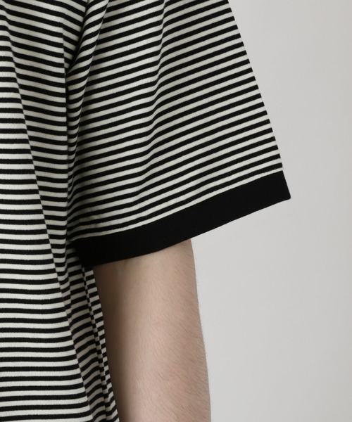 RAGEBLUE(レイジブルー)の「天竺コットンボーダーTシャツ/950400(Tシャツ/カットソー・メンズ・ホワイト/ダークブラウン・MEDIUM/LARGE)」の9枚目の写真