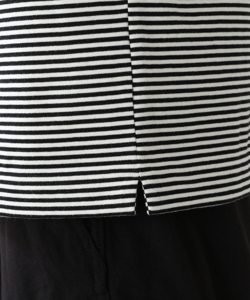 RAGEBLUE(レイジブルー)の「天竺コットンボーダーTシャツ/950400(Tシャツ/カットソー・メンズ・ホワイト/ダークブラウン・MEDIUM/LARGE)」の10枚目の写真