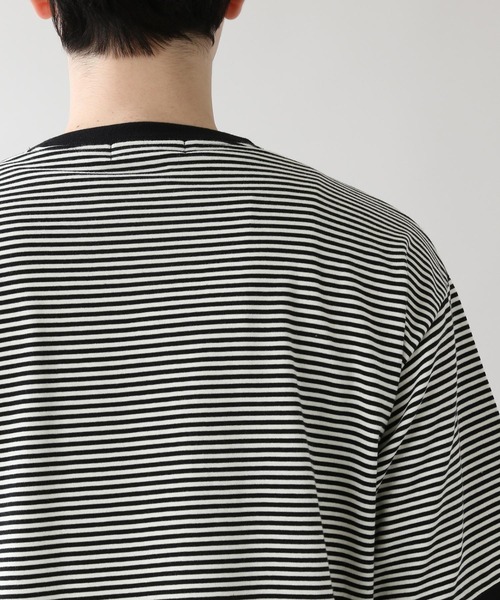 RAGEBLUE(レイジブルー)の「天竺コットンボーダーTシャツ/950400(Tシャツ/カットソー・メンズ・ホワイト/ダークブラウン・MEDIUM/LARGE)」の11枚目の写真