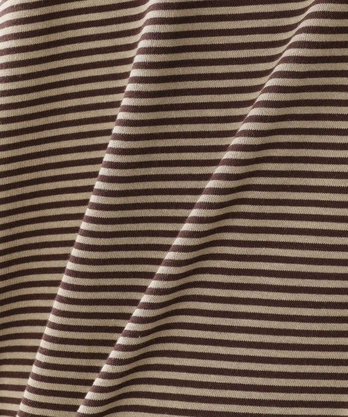 RAGEBLUE(レイジブルー)の「天竺コットンボーダーTシャツ/950400(Tシャツ/カットソー・メンズ・ホワイト/ダークブラウン・MEDIUM/LARGE)」の13枚目の写真