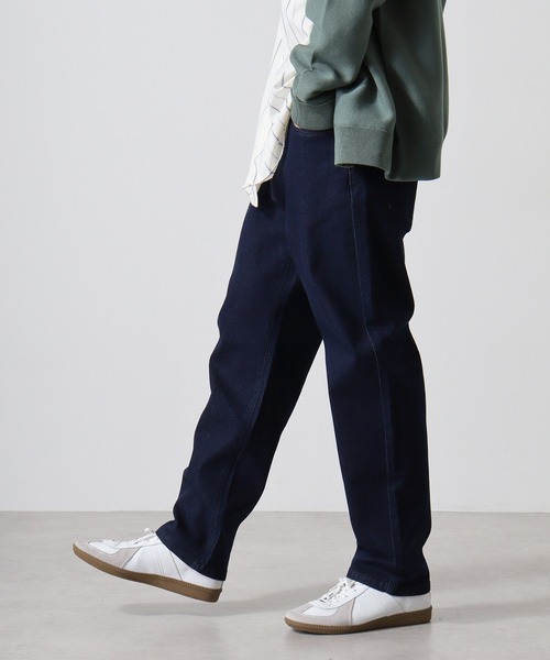 FUNALIVE（ファンアライブ）の「ワイドシルエット　ストレッチデニムパンツ（デニムパンツ・メンズ・インディゴブルー/ブルー/ワンウォッシュ/ブラック/ダークブラック・M/L/XL）」の5枚目の写真
