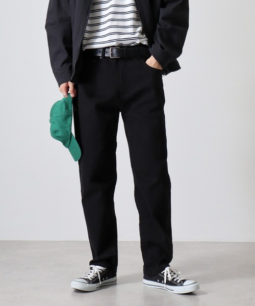 FUNALIVE（ファンアライブ）の「ワイドシルエット　ストレッチデニムパンツ（デニムパンツ・メンズ・インディゴブルー/ブルー/ワンウォッシュ/ブラック/ダークブラック・M/L/XL）」の6枚目の写真