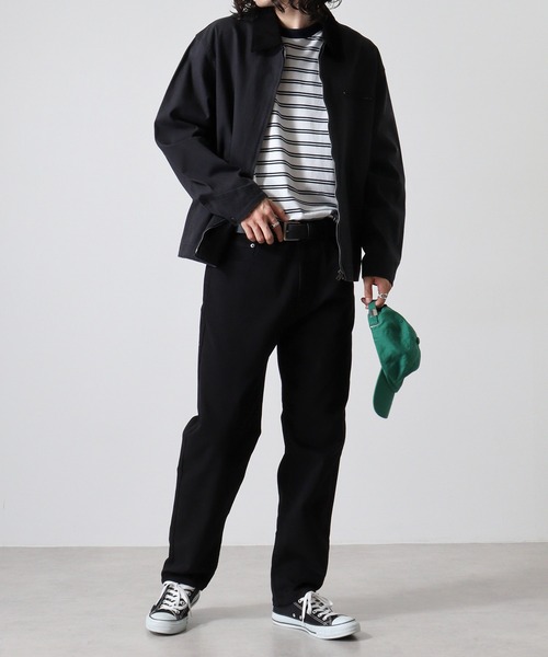 FUNALIVE（ファンアライブ）の「ワイドシルエット　ストレッチデニムパンツ（デニムパンツ・メンズ・インディゴブルー/ブルー/ワンウォッシュ/ブラック/ダークブラック・M/L/XL）」の9枚目の写真