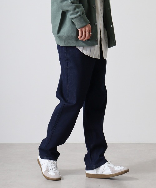 FUNALIVE（ファンアライブ）の「ワイドシルエット　ストレッチデニムパンツ（デニムパンツ・メンズ・インディゴブルー/ブルー/ワンウォッシュ/ブラック/ダークブラック・M/L/XL）」の13枚目の写真