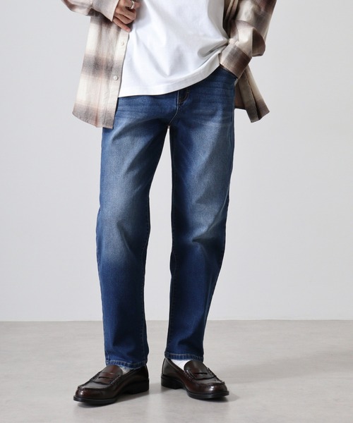 FUNALIVE（ファンアライブ）の「ワイドシルエット　ストレッチデニムパンツ（デニムパンツ・メンズ・インディゴブルー/ブルー/ワンウォッシュ/ブラック/ダークブラック・M/L/XL）」の16枚目の写真