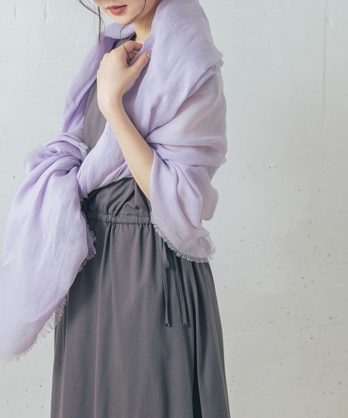 URBAN RESEARCH ROSSO WOMEN(アーバンリサーチ ロッソ)の「THROW MILA RAMIE STOLE(ストール/ショール・レディース・パープル/ブラウン/オフホワイト・-)」の3枚目の写真