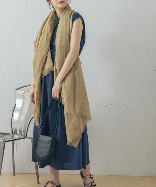 URBAN RESEARCH ROSSO WOMEN(アーバンリサーチ ロッソ)の「THROW MILA RAMIE STOLE(ストール/ショール・レディース・パープル/ブラウン/オフホワイト・-)」の1枚目の写真