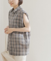 FORK&SPOON | FORK&SPOON　コットンリネンボイルノースリーブシャツ(シャツ/ブラウス)