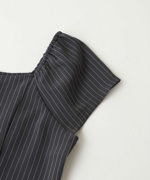 X-girl(エックスガール)の「STRIPED TOP(シャツ/ブラウス・レディース・ブラウン/グレー・M/S)」の15枚目の写真