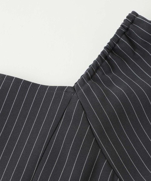 X-girl(エックスガール)の「STRIPED TOP(シャツ/ブラウス・レディース・ブラウン/グレー・M/S)」の18枚目の写真