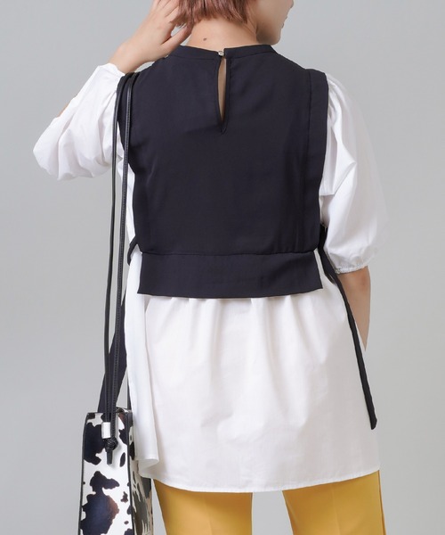 SPINNS（スピンズ）の「ブラウスxベストドッキングトップス（シャツ/ブラウス・レディース・ブラック/ブルー/パープル・ONESIZE）」の14枚目の写真