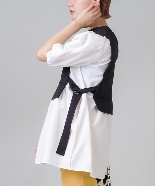 SPINNS（スピンズ）の「ブラウスxベストドッキングトップス（シャツ/ブラウス・レディース・ブラック/ブルー/パープル・ONESIZE）」の10枚目の写真