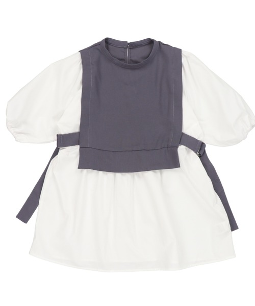 SPINNS（スピンズ）の「ブラウスxベストドッキングトップス（シャツ/ブラウス・レディース・ブラック/ブルー/パープル・ONESIZE）」の8枚目の写真