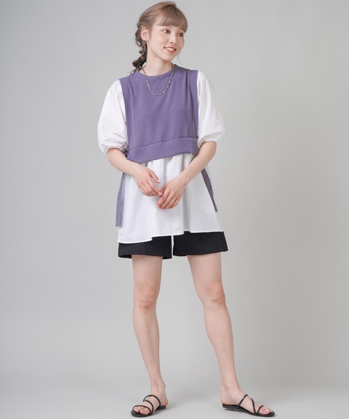 SPINNS（スピンズ）の「ブラウスxベストドッキングトップス（シャツ/ブラウス・レディース・ブラック/ブルー/パープル・ONESIZE）」の21枚目の写真