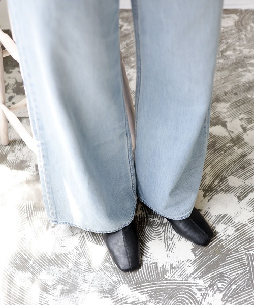 SESTO（セスト）の「生活防水。レイン仕様スクエアトゥローヒールショートレインブーツ（レインシューズ・レディース・ブラック/アイボリー/グレイッシュベージュ・LL/3L/S/M/L）」の19枚目の写真