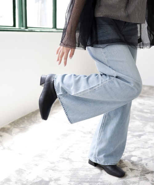 SESTO（セスト）の「生活防水。レイン仕様スクエアトゥローヒールショートレインブーツ（レインシューズ・レディース・ブラック/アイボリー/グレイッシュベージュ・LL/3L/S/M/L）」の21枚目の写真