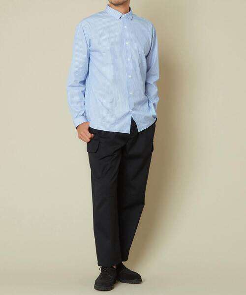 EYE. D WEARing(アイディウェアリング)の「HITOYOSHI Wネーム EYE. D WEARing オックス/ストライプシャツ(シャツ/ブラウス・メンズ・ホワイト/ブルー・4/3)」の12枚目の写真