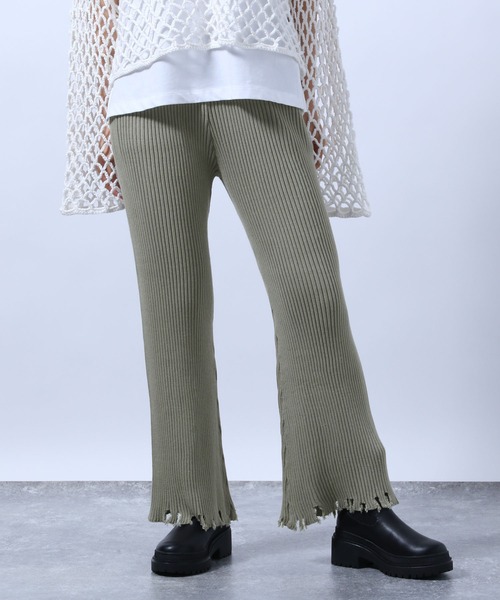 HARE（ハレ）の「クラッシュニットパンツ(HARE)（その他パンツ・レディース・ブラック/グレー/オレンジ・FREE）」の10枚目の写真