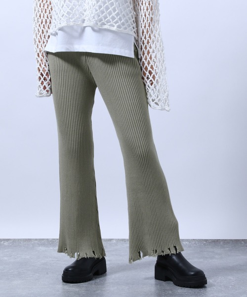 HARE（ハレ）の「クラッシュニットパンツ(HARE)（その他パンツ・レディース・ブラック/グレー/オレンジ・FREE）」の11枚目の写真