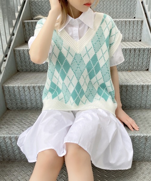 Figments（フィグメンツ）の「フレアシャツワンピース（ワンピース・レディース・ブラック/ホワイト・FREE）」の14枚目の写真