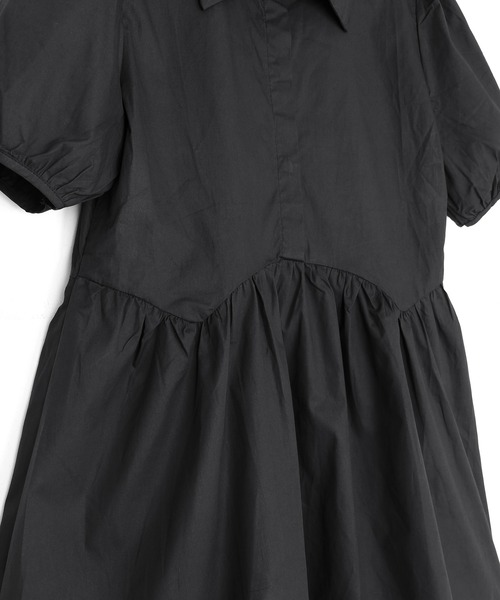 Figments（フィグメンツ）の「フレアシャツワンピース（ワンピース・レディース・ブラック/ホワイト・FREE）」の3枚目の写真