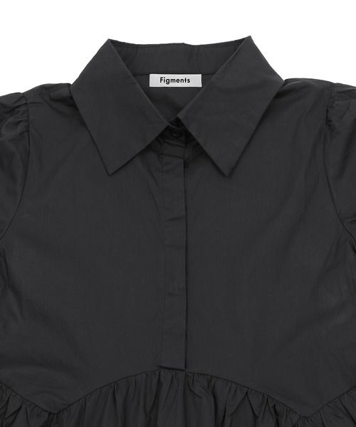 Figments（フィグメンツ）の「フレアシャツワンピース（ワンピース・レディース・ブラック/ホワイト・FREE）」の9枚目の写真