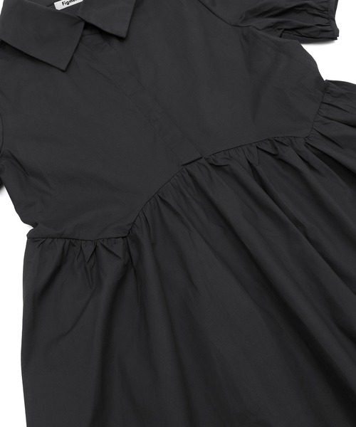 Figments（フィグメンツ）の「フレアシャツワンピース（ワンピース・レディース・ブラック/ホワイト・FREE）」の4枚目の写真