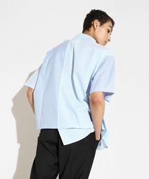 LEGENDA | Slit Randome Stripe Short Sleeve Shirts ＊(シャツ/ブラウス)