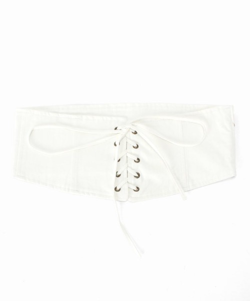 Simplicite（サンプリシテ）の「コルセットベルト（ベルト・レディース・ブルー系その他/ブラック/ホワイト・FREE）」の2枚目の写真