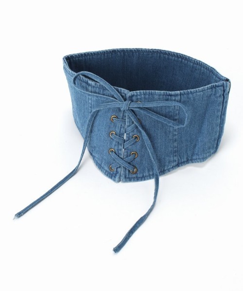 Simplicite（サンプリシテ）の「コルセットベルト（ベルト・レディース・ブルー系その他/ブラック/ホワイト・FREE）」の7枚目の写真