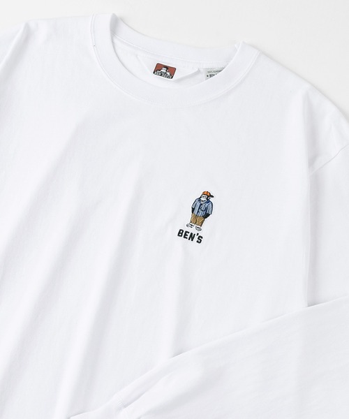 BEN DAVIS(ベンデイビス)の「【BEN DAVIS/ベンデイビス】ミニゴリラ ワンポイント刺繍 ロンT(Tシャツ/カットソー・メンズ・ブラック/ホワイト/ブルーグリーン・M/L/XL)」の1枚目の写真