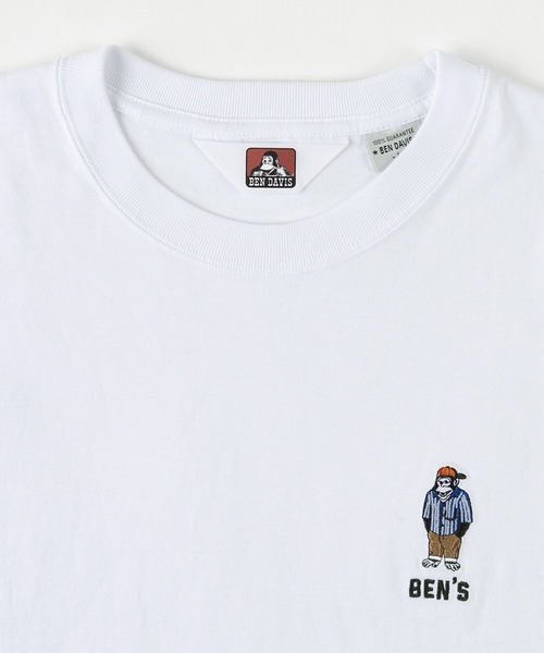 BEN DAVIS(ベンデイビス)の「【BEN DAVIS/ベンデイビス】ミニゴリラ ワンポイント刺繍 ロンT(Tシャツ/カットソー・メンズ・ブラック/ホワイト/ブルーグリーン・M/L/XL)」の6枚目の写真
