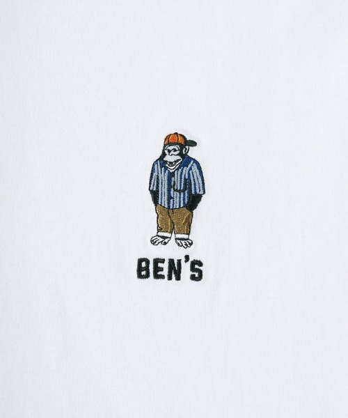 BEN DAVIS(ベンデイビス)の「【BEN DAVIS/ベンデイビス】ミニゴリラ ワンポイント刺繍 ロンT(Tシャツ/カットソー・メンズ・ブラック/ホワイト/ブルーグリーン・M/L/XL)」の7枚目の写真
