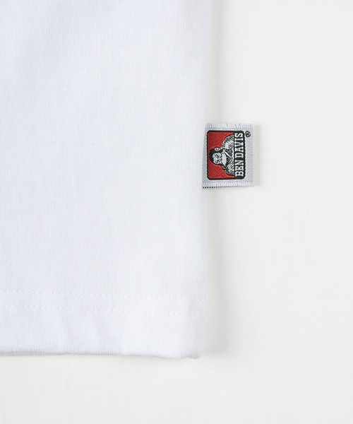 BEN DAVIS(ベンデイビス)の「【BEN DAVIS/ベンデイビス】ミニゴリラ ワンポイント刺繍 ロンT(Tシャツ/カットソー・メンズ・ブラック/ホワイト/ブルーグリーン・M/L/XL)」の4枚目の写真