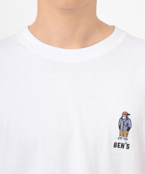 BEN DAVIS(ベンデイビス)の「【BEN DAVIS/ベンデイビス】ミニゴリラ ワンポイント刺繍 ロンT(Tシャツ/カットソー・メンズ・ブラック/ホワイト/ブルーグリーン・M/L/XL)」の11枚目の写真
