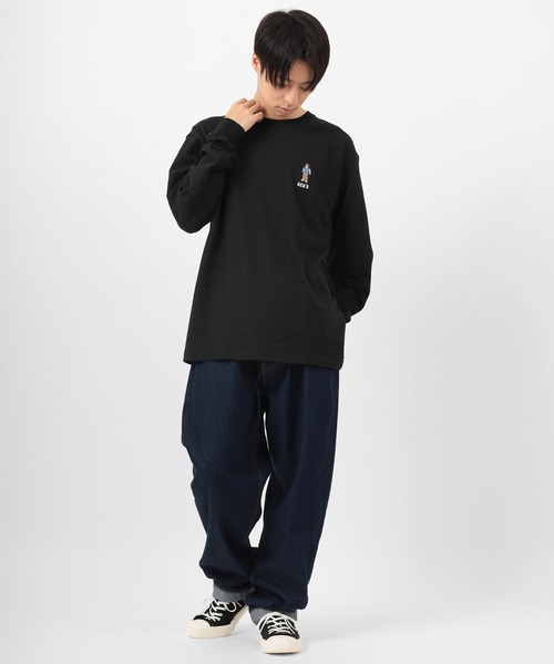 BEN DAVIS(ベンデイビス)の「【BEN DAVIS/ベンデイビス】ミニゴリラ ワンポイント刺繍 ロンT(Tシャツ/カットソー・メンズ・ブラック/ホワイト/ブルーグリーン・M/L/XL)」の9枚目の写真