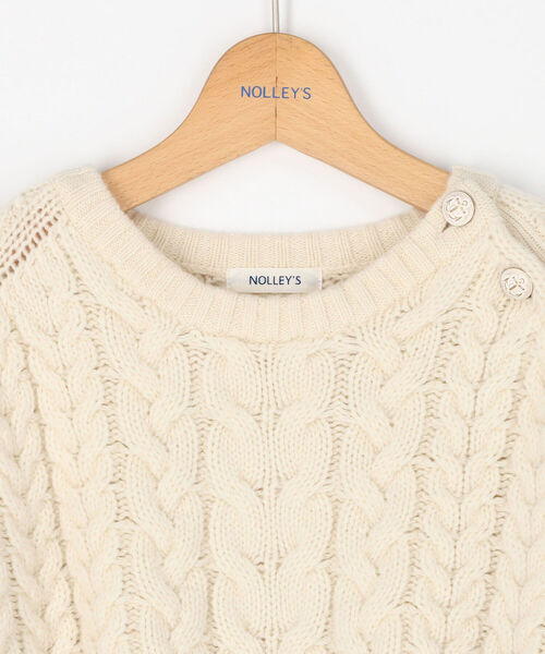 NOLLEY’S(ノーリーズ)の「アラン編みショート丈プルオーバーニット(ニット/セーター・レディース・オフホワイト・38)」の18枚目の写真