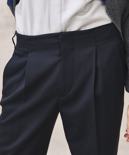 PUBLIC TOKYO（パブリックトウキョウ）の「AQUAWOOL カルゼスラックス（スラックス・メンズ・ベージュ/ネイビー/アイボリー/ダークグレー/グリーン系その他・1/2/3）」の18枚目の写真