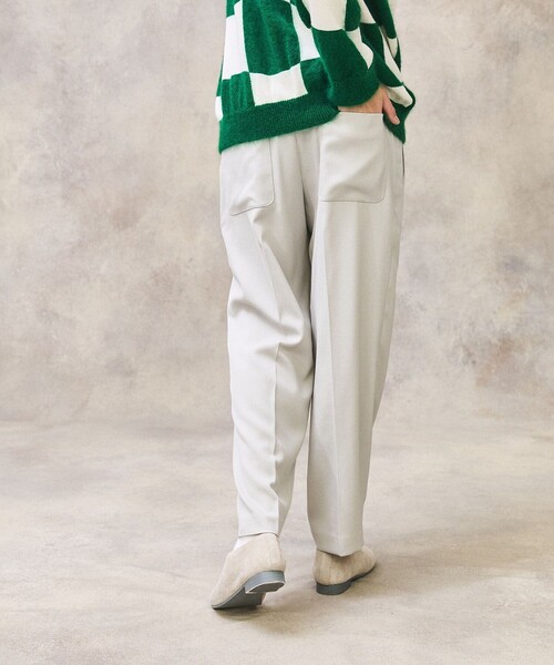 PUBLIC TOKYO（パブリックトウキョウ）の「AQUAWOOL カルゼスラックス（スラックス・メンズ・ベージュ/ネイビー/アイボリー/ダークグレー/グリーン系その他・1/2/3）」の10枚目の写真