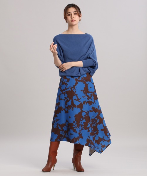 INED（イネド）の「ホールガーメント(R)ドルマンスリーブニットニット《Cuoo》（ニット/セーター・レディース・ブラック/ブルー/モカ/アイボリー・9号/5号）」の11枚目の写真