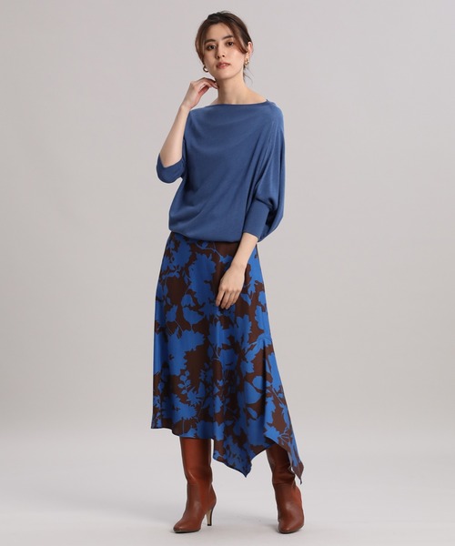 INED（イネド）の「ホールガーメント(R)ドルマンスリーブニットニット《Cuoo》（ニット/セーター・レディース・ブラック/ブルー/モカ/アイボリー・9号/5号）」の13枚目の写真