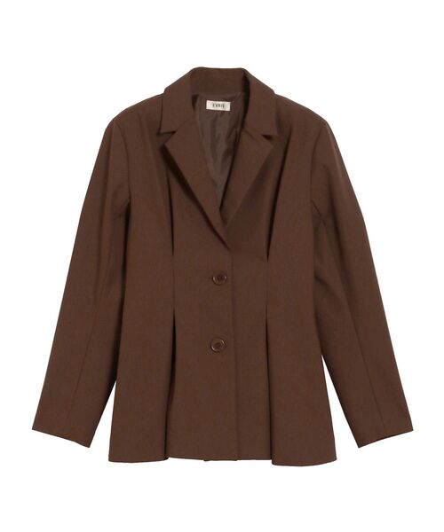 EVRIS（エヴリス）の「【AN&YURI×EVRIS】JACKET SET UP（テーラードジャケット・レディース・ブラック/ブラウン・SMALL/MEDIUM）」の4枚目の写真
